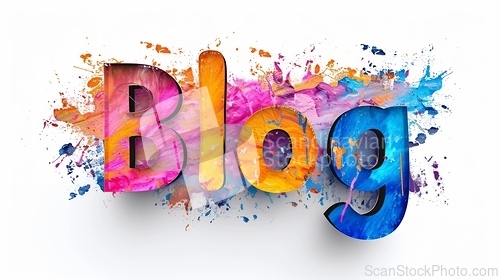 Image of The word Blog created in Abstract Expressionism.