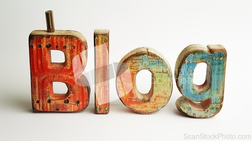 Image of The word Blog created in Altered Art.