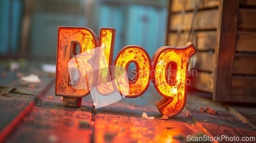 Image of Ambient Lighting Blog concept creative art poster.