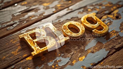 Image of Antique Gold Blog concept creative art poster.