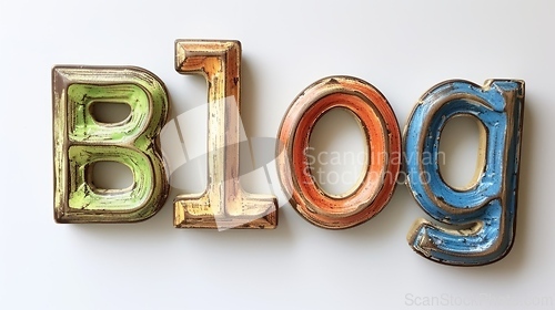 Image of The word Blog created in 3D Calligraphy.