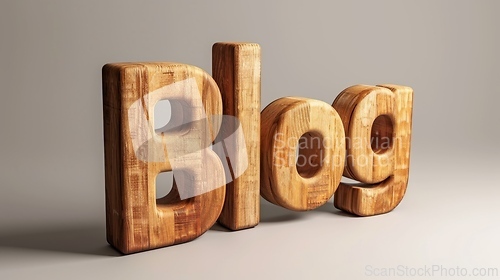Image of The word Blog created in 3D Calligraphy.