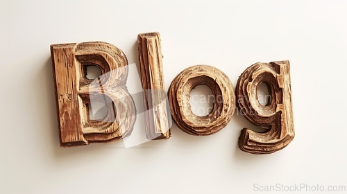 Image of The word Blog created in 3D Calligraphy.