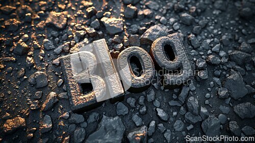 Image of Asphalt Blog concept creative art poster.