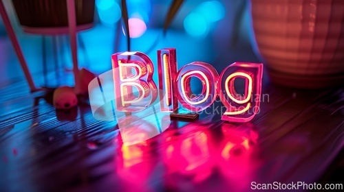 Image of Backlighting Blog concept creative art poster.