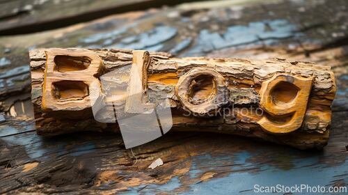 Image of Bark Blog concept creative art poster.