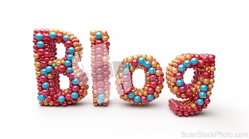 Image of The word Blog created in Beaded Lettering.