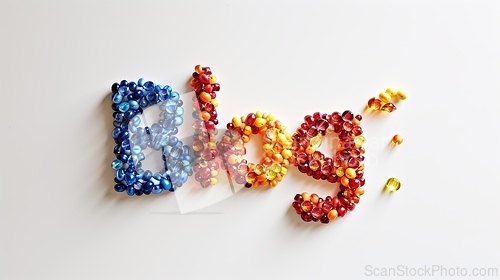 Image of The word Blog created in Beaded Lettering.