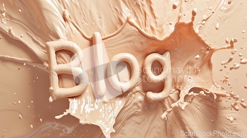 Image of Beige Slime Blog concept creative art poster.