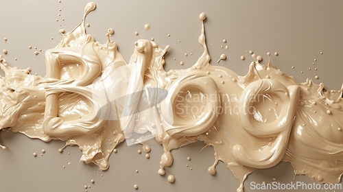 Image of Beige Slime Blog concept creative art poster.