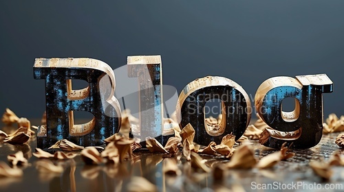 Image of Black Blog concept creative art poster.