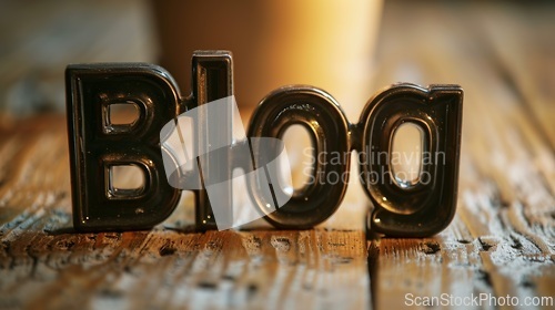 Image of Black Glass Blog concept creative art poster.