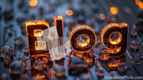 Image of Black Glass Blog concept creative art poster.