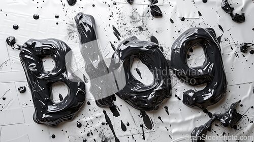Image of Black Slime Blog concept creative art poster.
