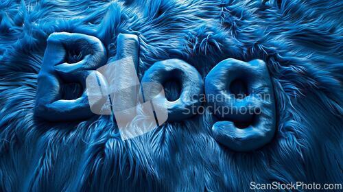 Image of Blue Fur Blog concept creative art poster.