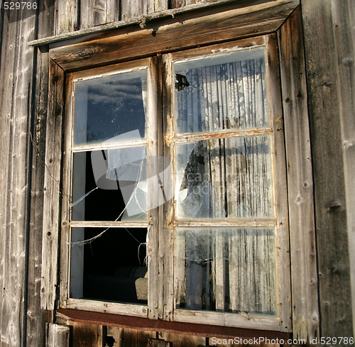 Image of Old broken window