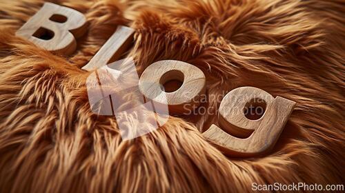 Image of Brown Fur Blog concept creative art poster.