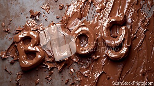 Image of Brown Slime Blog concept creative art poster.