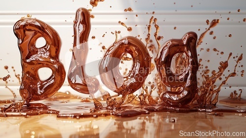 Image of Brown Slime Blog concept creative art poster.