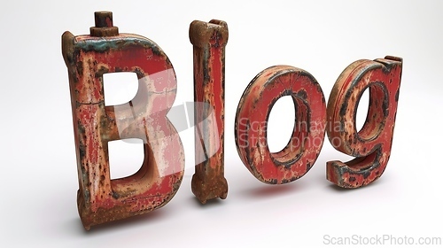 Image of The word Blog created in Cyberpunk Art.