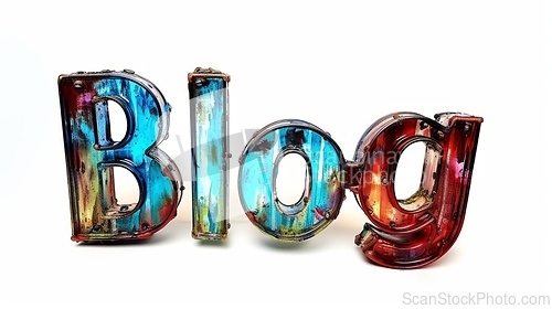 Image of The word Blog created in Cyberpunk Art.
