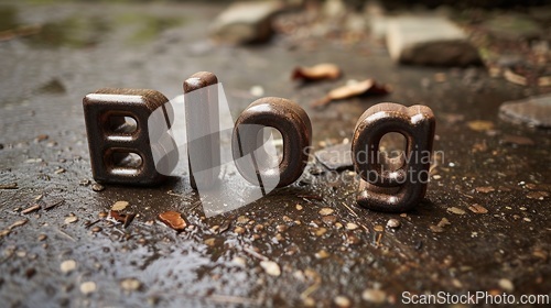 Image of Carbon Blog concept creative art poster.