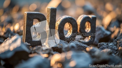 Image of Carbon Blog concept creative art poster.