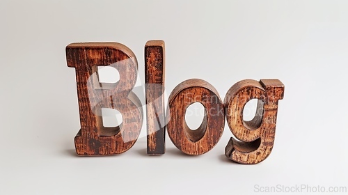 Image of The word Blog created in Cinnamon Typography.