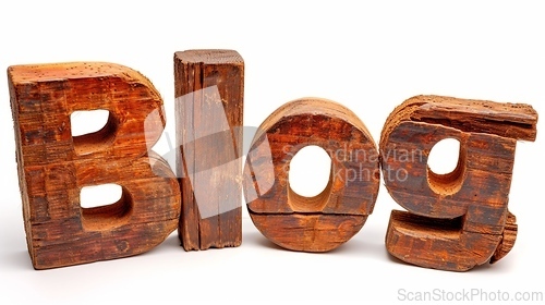 Image of The word Blog created in Cinnamon Typography.