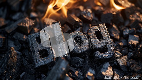 Image of Coal Blog concept creative art poster.