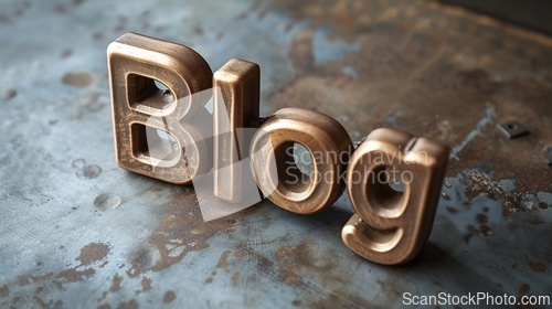 Image of Copper Blog concept creative art poster.