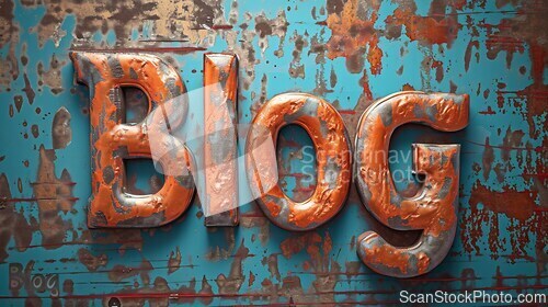 Image of Copper Patina Blog concept creative art poster.