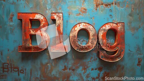 Image of Copper Patina Blog concept creative art poster.