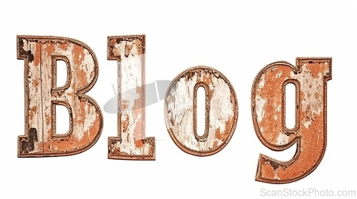 Image of The word Blog created in Copperplate Calligraphy.