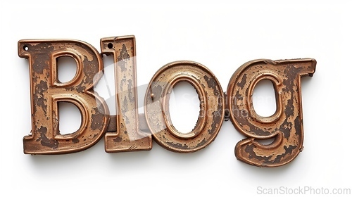 Image of The word Blog created in Copperplate Calligraphy.