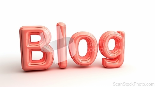 Image of The word Blog created in Coral Letters.