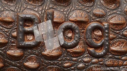Image of Crocodile Skin Blog concept creative art poster.