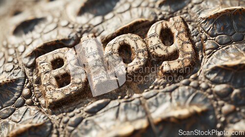 Image of Crocodile Skin Blog concept creative art poster.