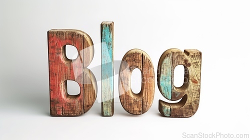 Image of The word Blog created in Display Typography.