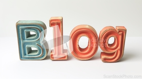 Image of The word Blog created in Display Typography.