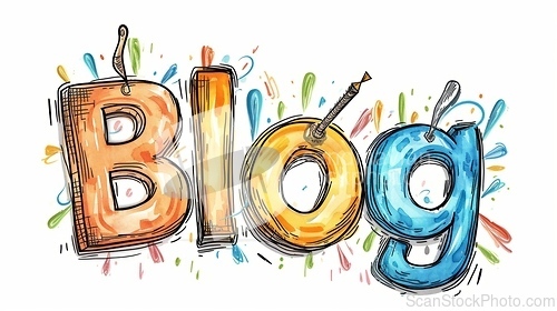 Image of The word Blog created in Doodle Lettering.