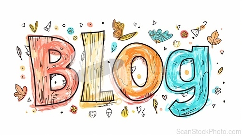 Image of The word Blog created in Doodle Lettering.