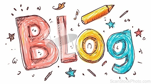 Image of The word Blog created in Doodle Lettering.