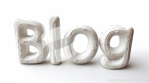 Image of The word Blog created in Embossed Calligraphy.