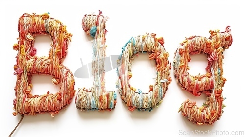 Image of The word Blog created in Embroidery Lettering.