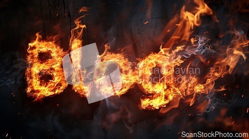 Image of Fire Blog concept creative art poster.
