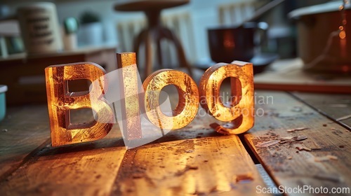 Image of Focused Lighting Blog concept creative art poster.