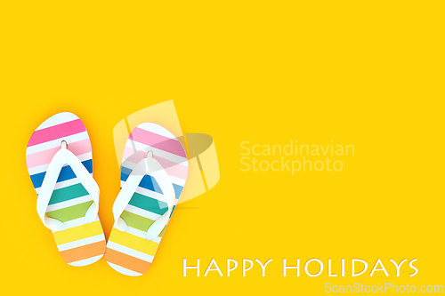 Image of Rainbow Flip Flops for Happy Holidays