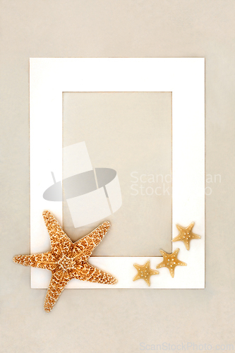 Image of Starfish Sea Shell Minimal Abstract Background Frame  