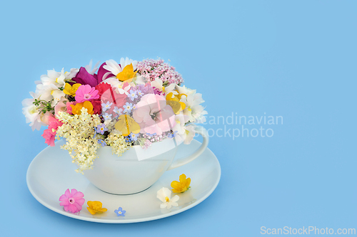 Image of Summer Flower Surreal Teacup Decoration